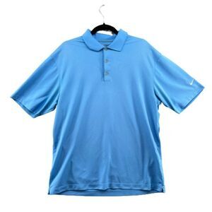 Nike Golf Dri-fit Polo Shirt Mens Large Blue